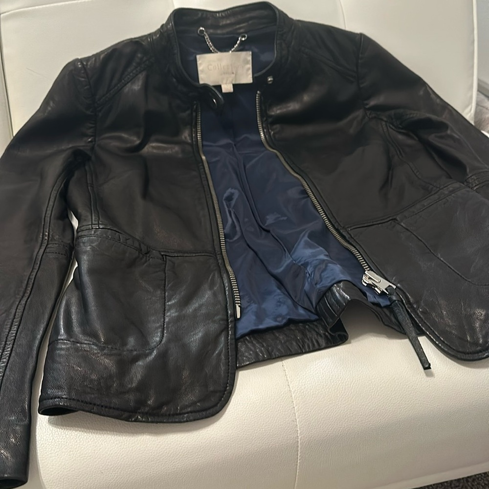 J Crew leather Jacket, Small, Black